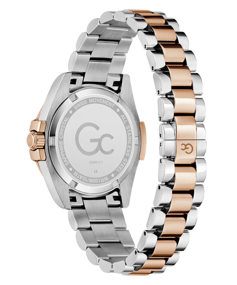 Gc Bolt Lady White Round Dial Analog Women Watch - Z53001L1 - KRISHNA WATCH COMPANY