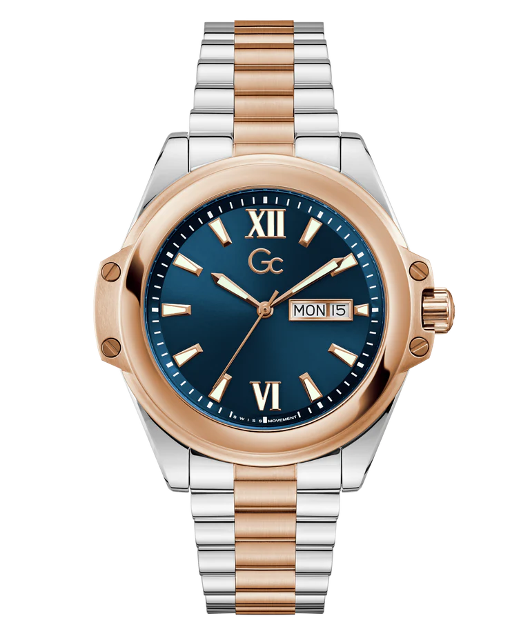 Gc Bolt Blue Round Dial Analog Men Watch - Z60001G7