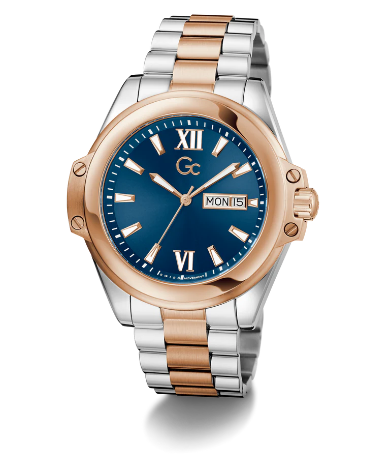 Gc Bolt Blue Round Dial Analog Men Watch - Z60001G7 - KRISHNA WATCH COMPANY