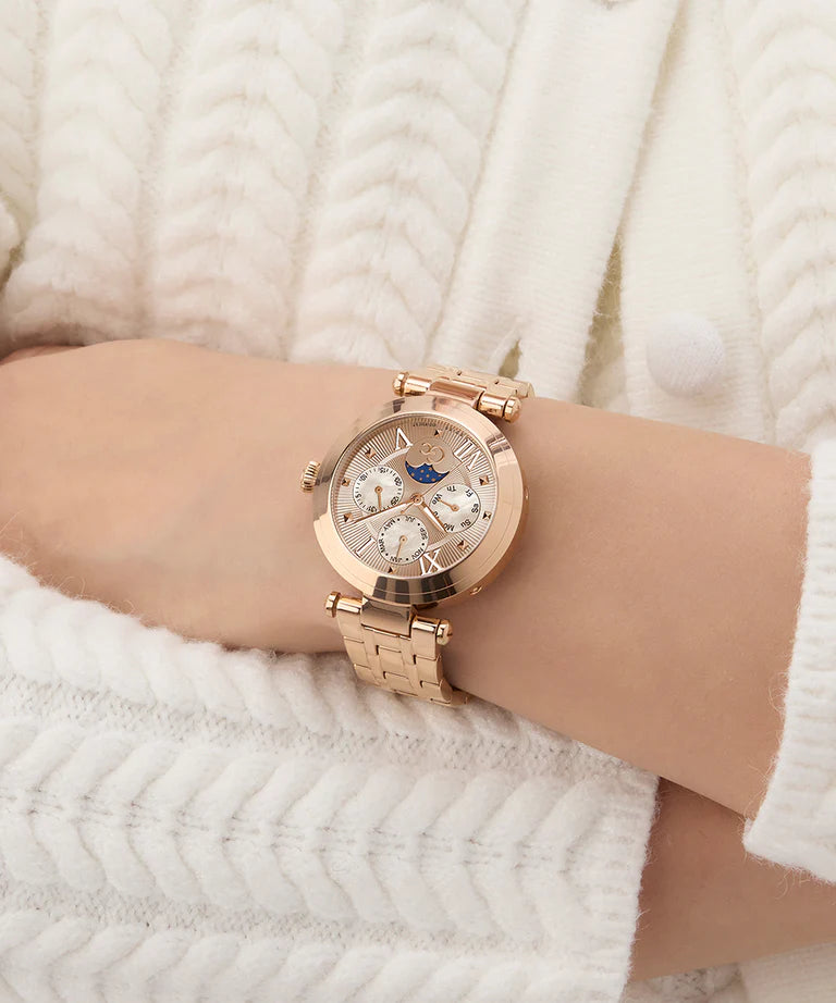 Gc Rose Gold Round Dial Analog Women's Watch - Z62003L3 - KRISHNA WATCH COMPANY