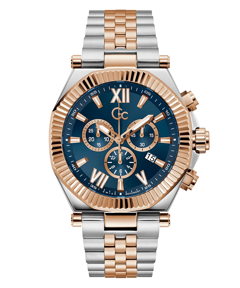 Gc Blue Round Dial Analog Men's Watch - Z66002G7 - KRISHNA WATCH COMPANY