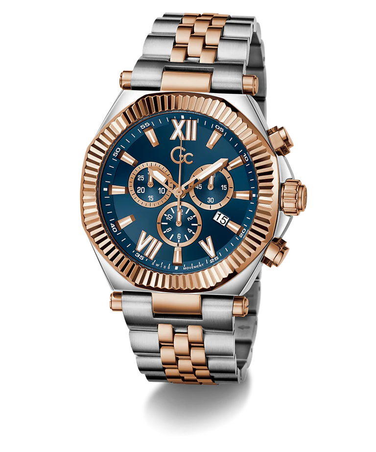 Gc Blue Round Dial Analog Men's Watch - Z66002G7 - KRISHNA WATCH COMPANY