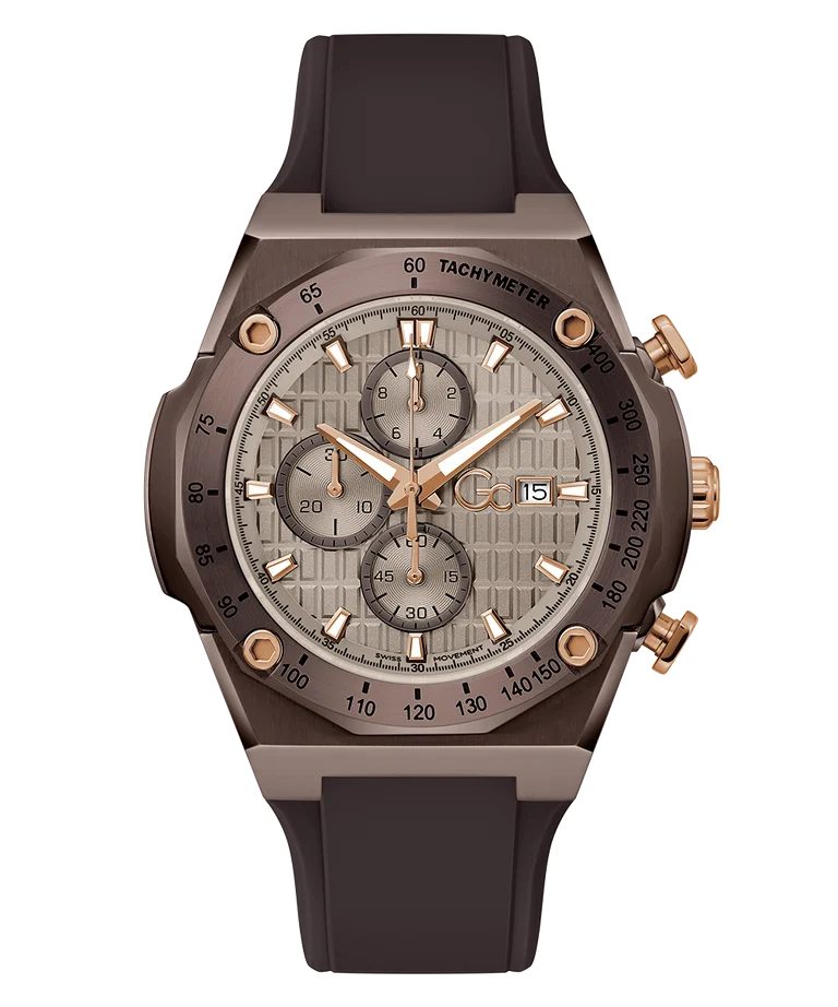 Gc Beige Round Dial Analog Men's Watch - Z68005G1