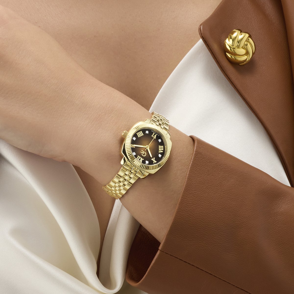 Gc Dress Women Quartz Brown Dial Analog Watch Z73001L4 - KRISHNA WATCH COMPANY