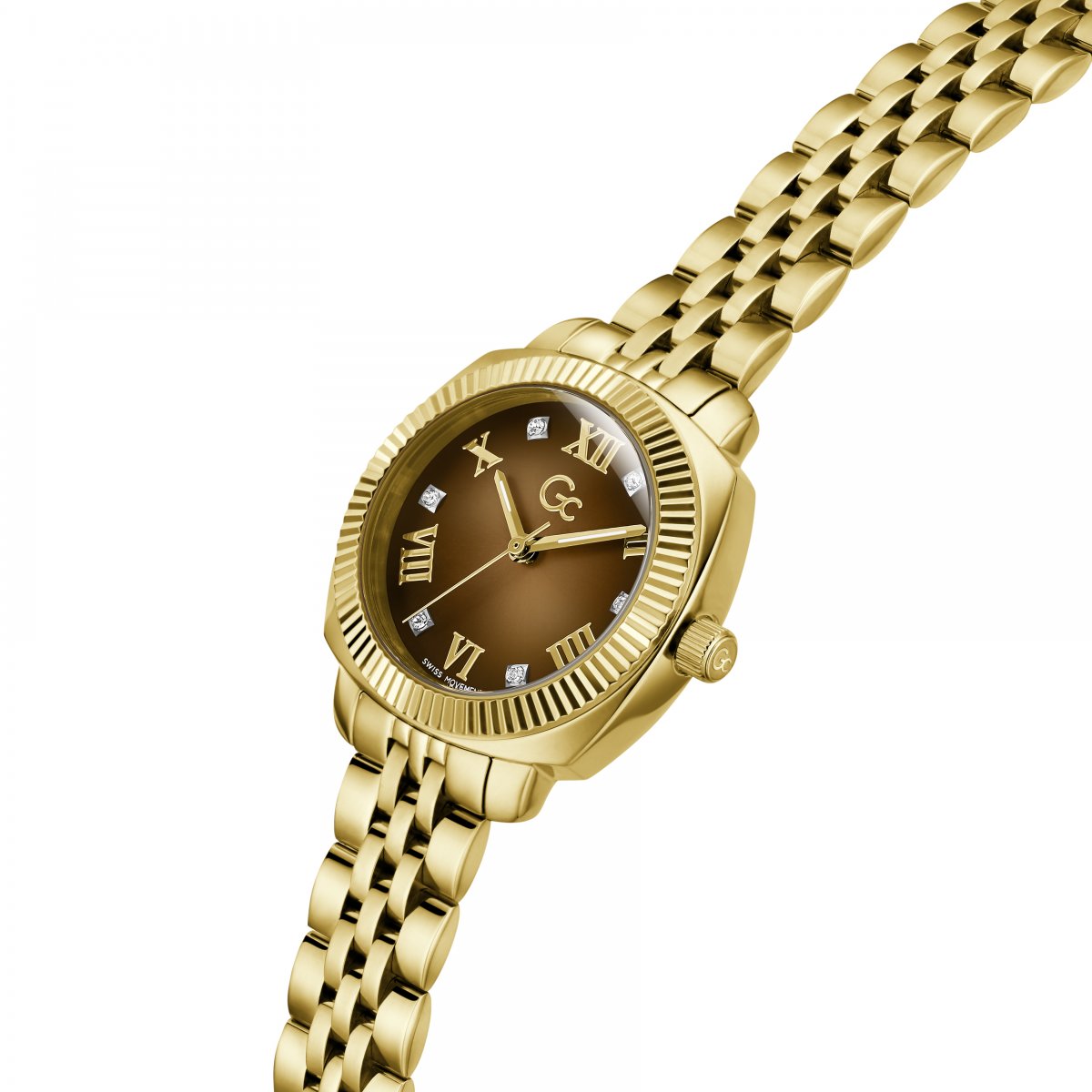Gc Dress Women Quartz Brown Dial Analog Watch Z73001L4 - KRISHNA WATCH COMPANY