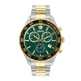 Versace Men New Hellen.Chr Green Round Dial Analog Watch - VEPCA0524