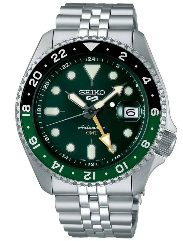 Seiko 5 Sports SKX GMT Bi-Colour Green - SSK035K1 - KRISHNA WATCH COMPANY