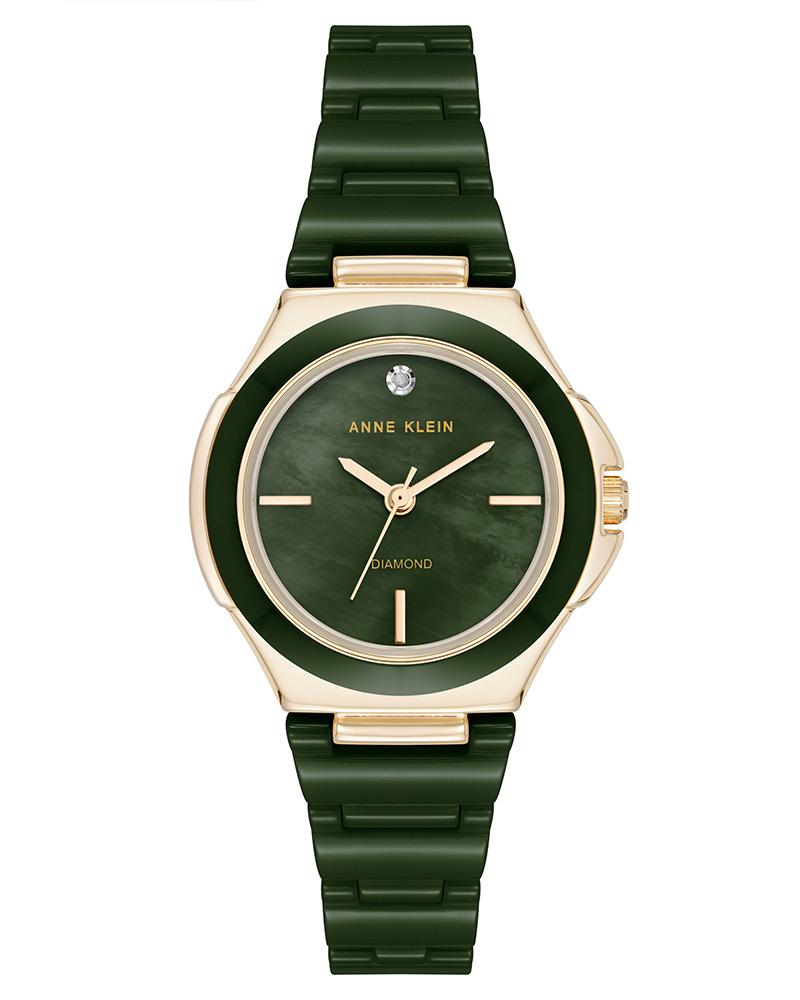 Anne Klein Quartz 30 mm Ceramic Analogue Watch for Women - AK5112GPGN - KRISHNA WATCH COMPANY