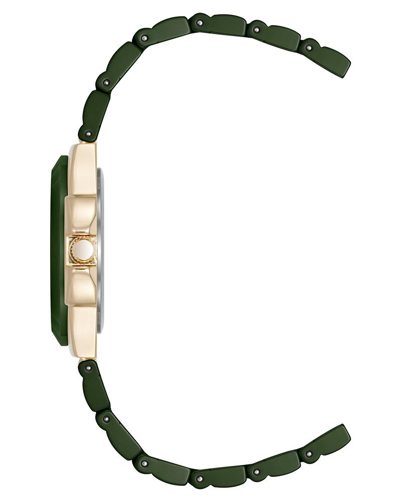Anne Klein Quartz 30 mm Ceramic Analogue Watch for Women - AK5112GPGN