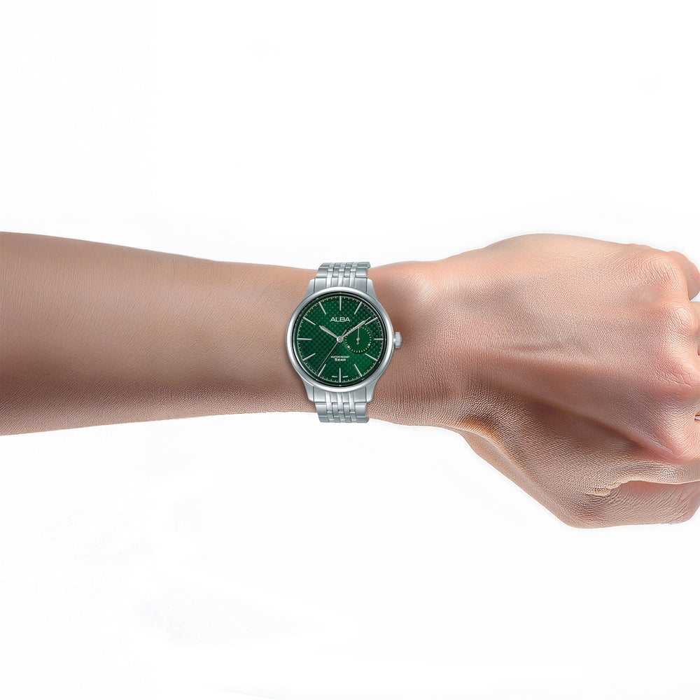 ALBA Matrix Time Green Carbon Pattern Watch A5B001X1