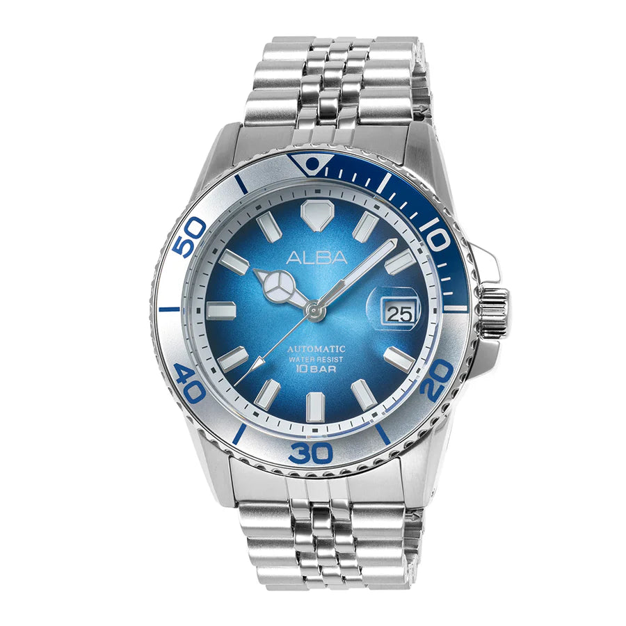 ALBA Mechanical Blue Dial Men's Automatic Watch AU4059X1 - KRISHNA WATCH COMPANY
