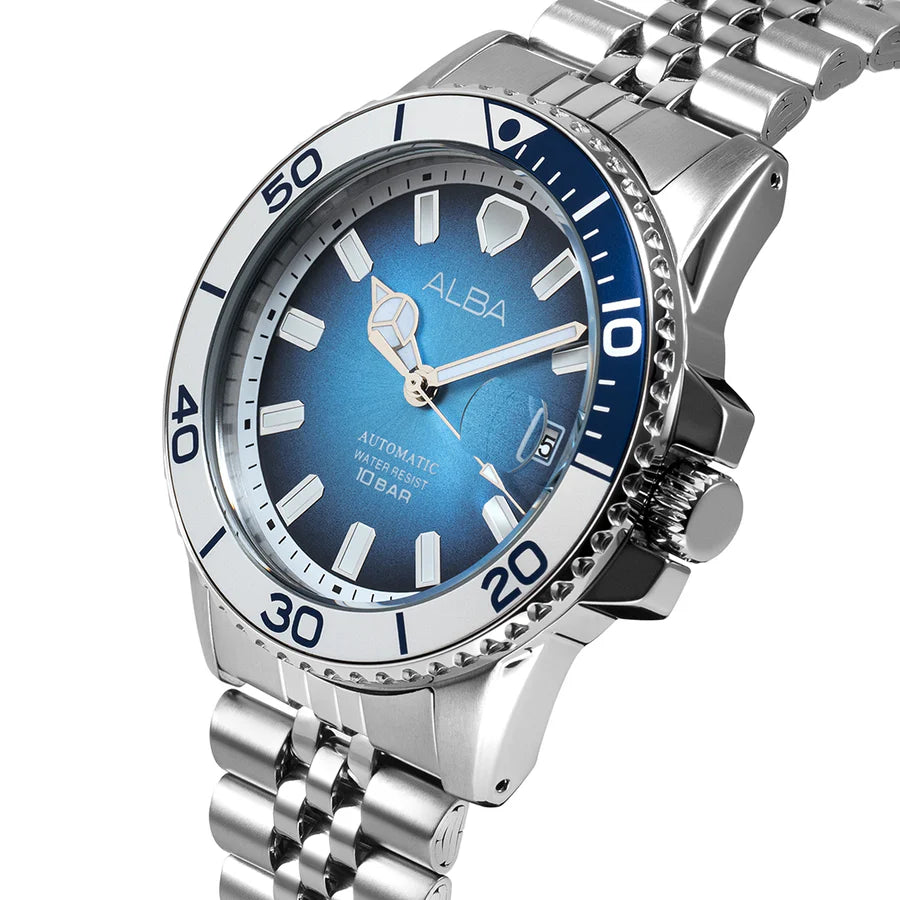 ALBA Mechanical Blue Dial Men's Automatic Watch AU4059X1 - KRISHNA WATCH COMPANY