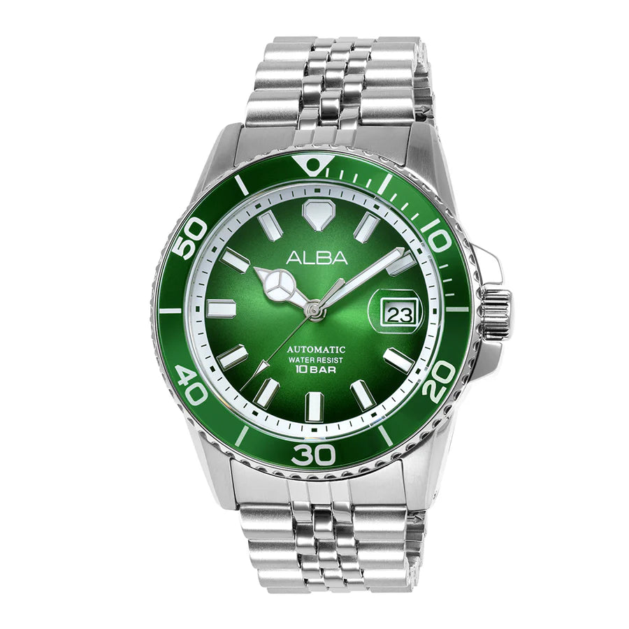 ALBA Forest Green Dial Automatic Watch AU4053X1 - KRISHNA WATCH COMPANY
