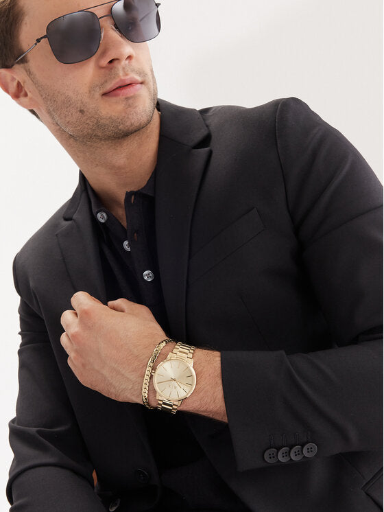 Armani Exchange Analog Watch for Men with Bracelet AX7144SET