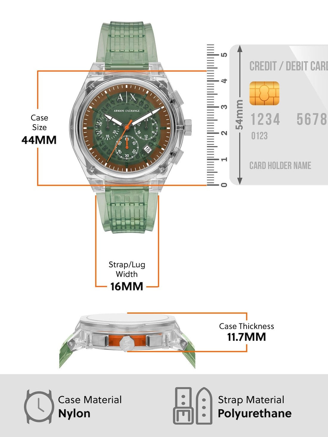 Armani Exchange Green Watch AX4165