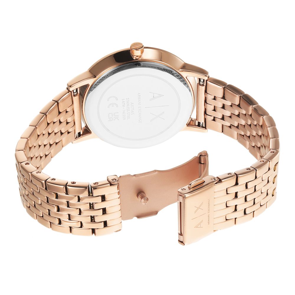Armani Exchange Women Lola Round White Watches - AX7145SET - KRISHNA WATCH COMPANY