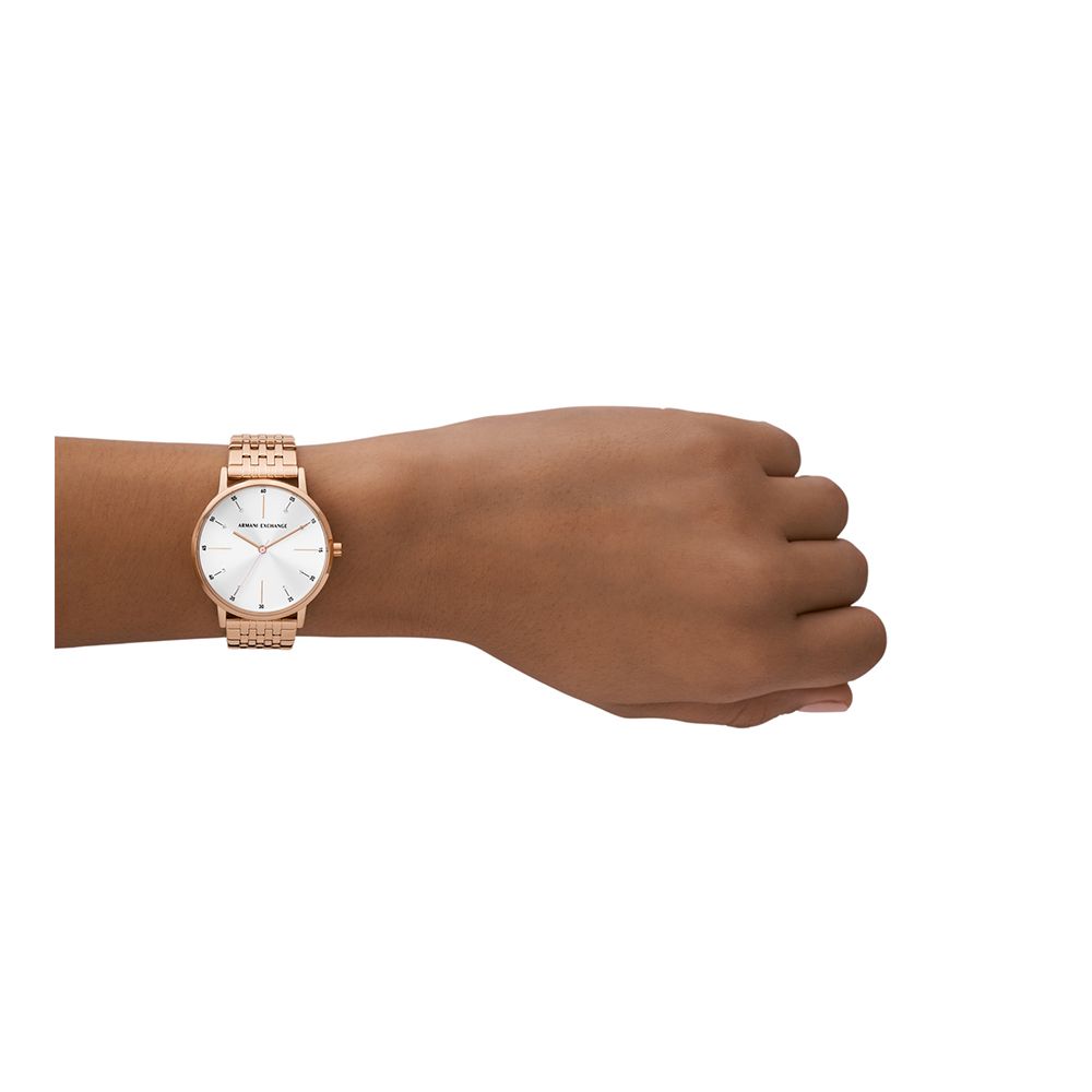 Armani Exchange Women Lola Round White Watches - AX7145SET - KRISHNA WATCH COMPANY