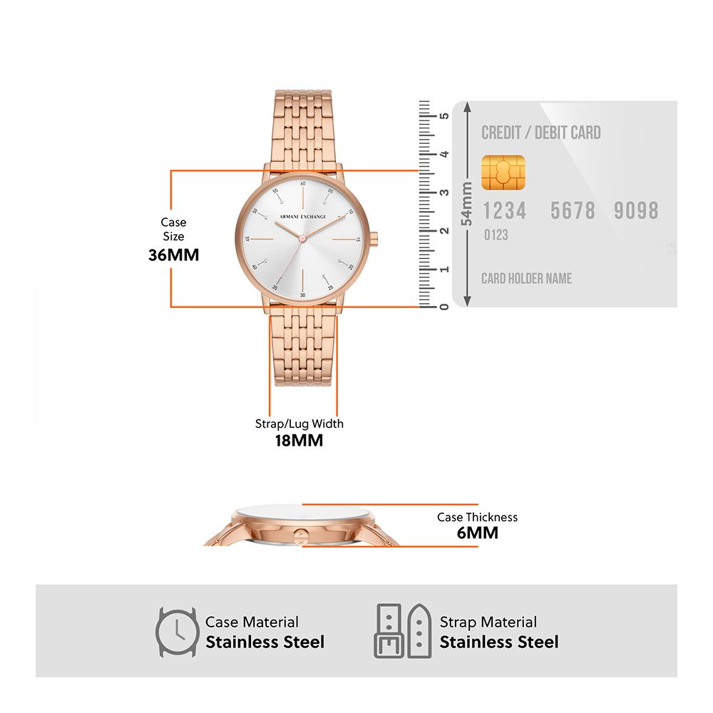 Armani Exchange Women Lola Round White Watches - AX7145SET - KRISHNA WATCH COMPANY
