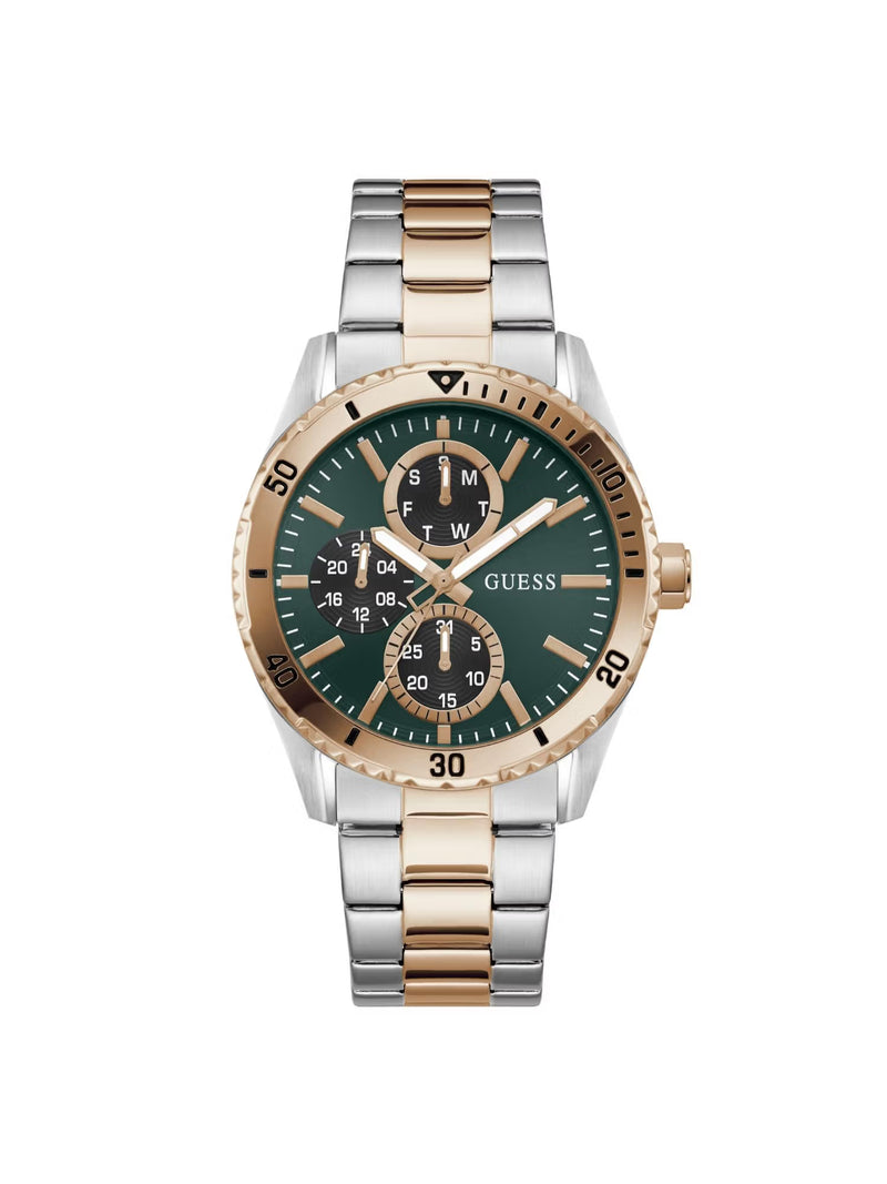 Guess Round Green Dial Analog Men Watch - GW1061G6