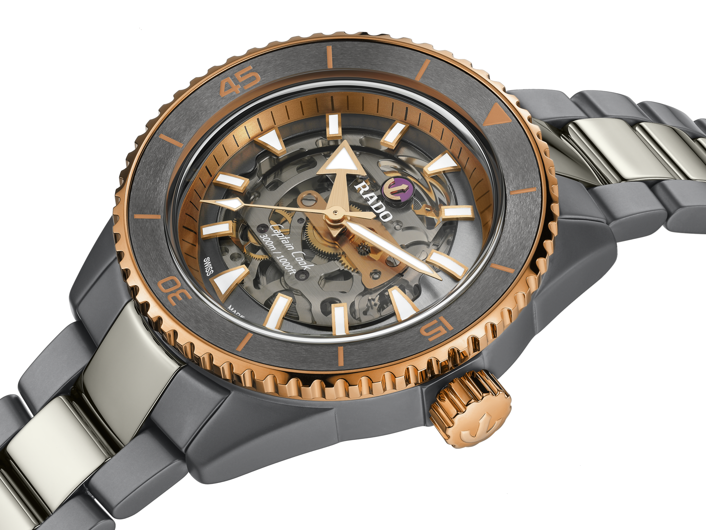 RADO Captain Cook High-Tech Ceramic Skeleton R32148162 - KRISHNA WATCH COMPANY