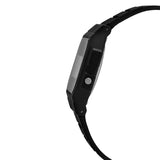 Black smartwatch on a white background