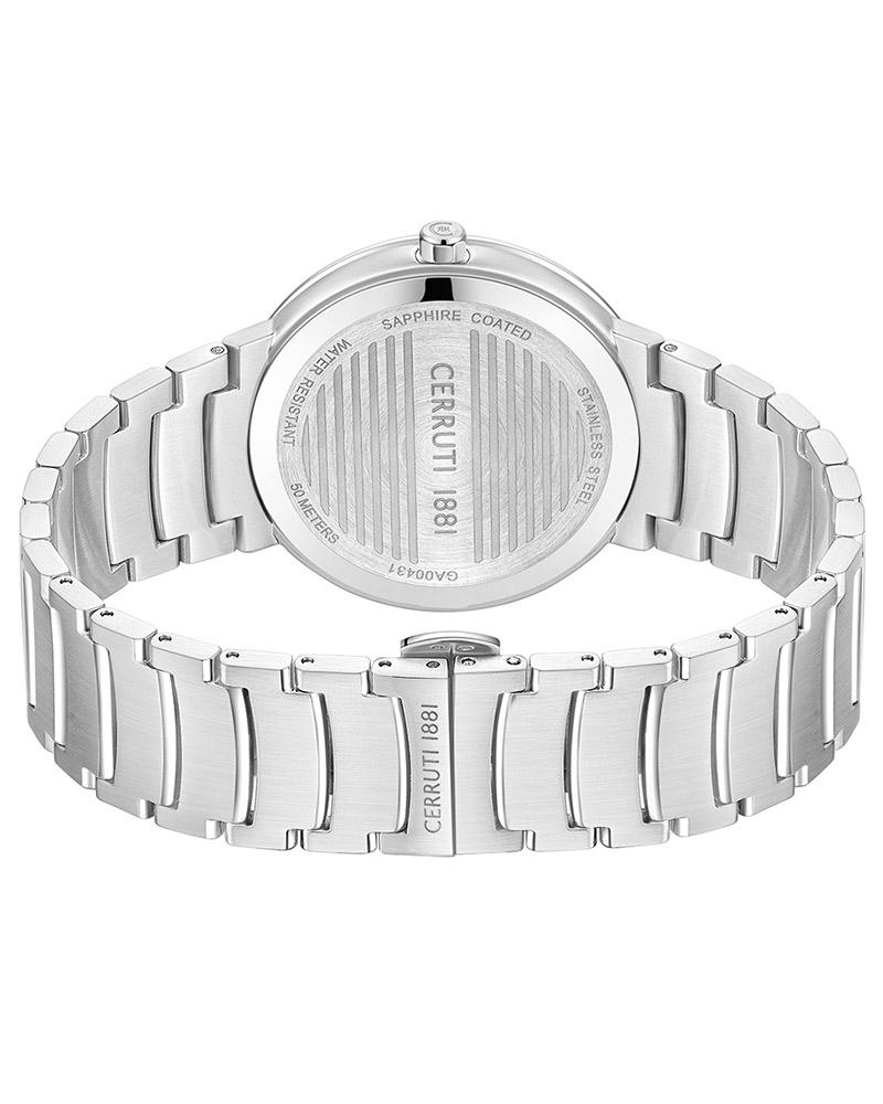 CERRUTI 1881 Quartz 33.5 mm Blue Dial Silver Analogue Wrist Watch For Men - CECIWGA0043102W - KRISHNA WATCH COMPANY