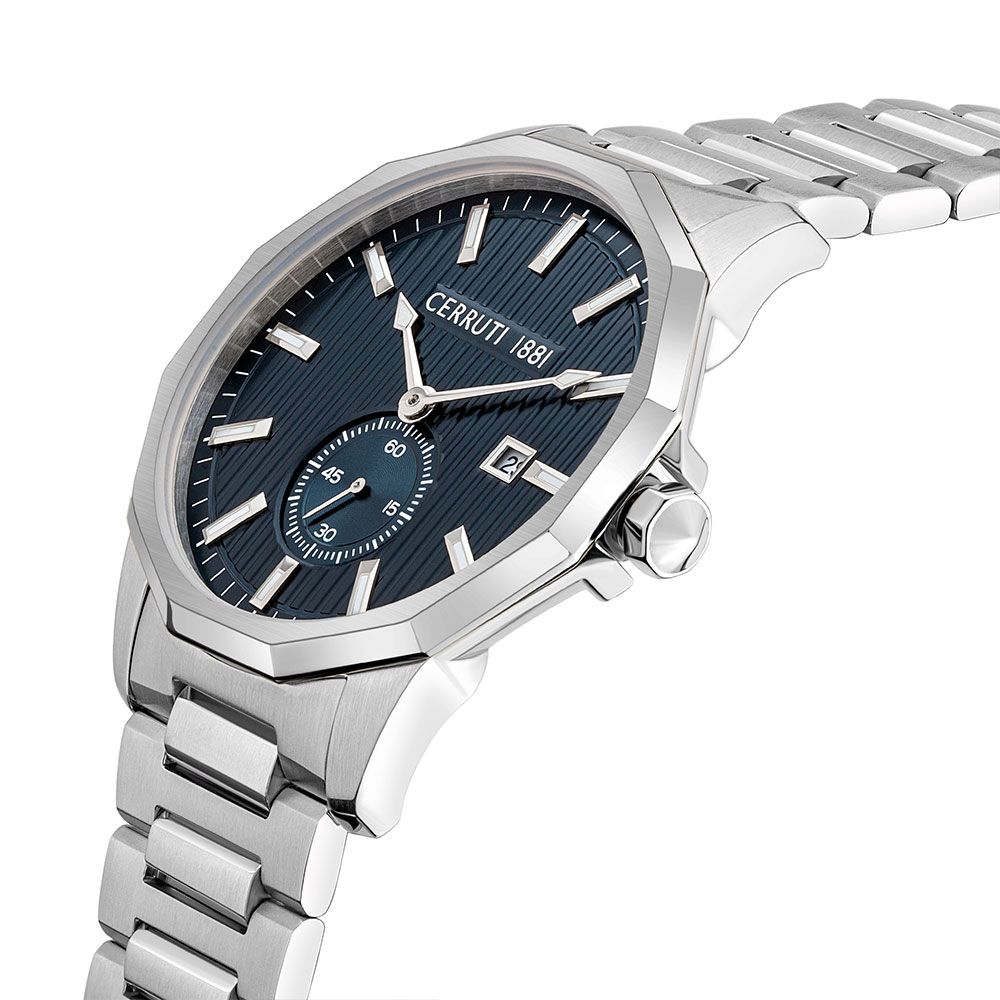 Cerruti Men Molveno Round Blue Watches CECIWGH2111802W - KRISHNA WATCH COMPANY