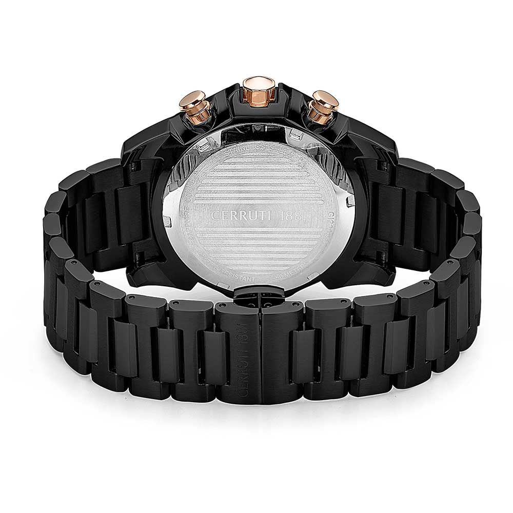 Cerruti Men Molveno Round Black Watches - CECIWGI2207402W - KRISHNA WATCH COMPANY