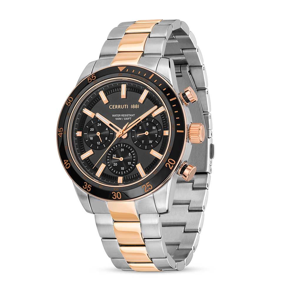 Cerruti Men Turchino Round Black Watches CECIWGK2116602W - KRISHNA WATCH COMPANY