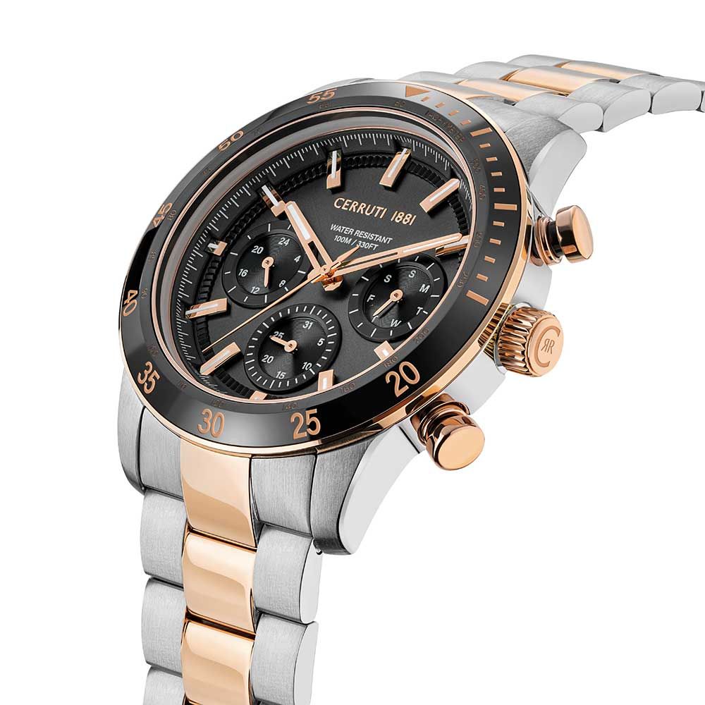 Cerruti Men Turchino Round Black Watches CECIWGK2116602W - KRISHNA WATCH COMPANY