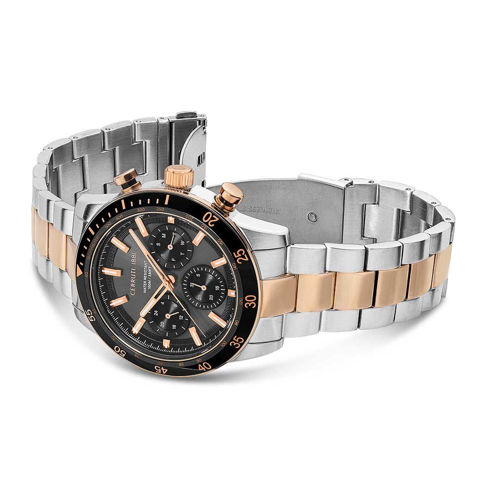 Cerruti Men Turchino Round Black Watches CECIWGK2116602W - KRISHNA WATCH COMPANY