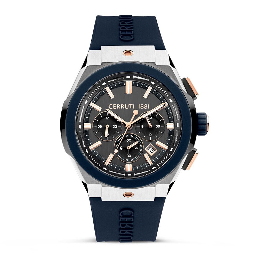 Cerruti Men Ruscello Round Grey Watches CECIWGQ0006801W - KRISHNA WATCH COMPANY