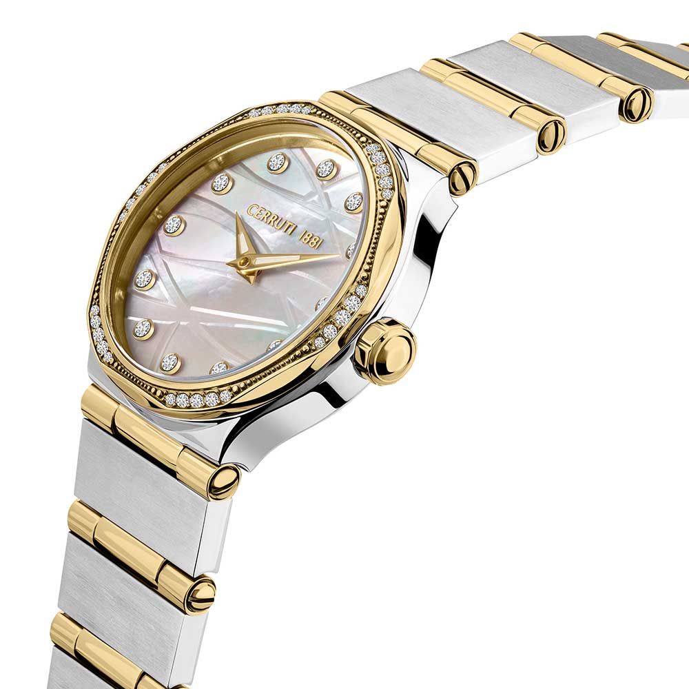 Cerruti Women Rendinara Round Mother of pearl Watches CECRM35502W - KRISHNA WATCH COMPANY