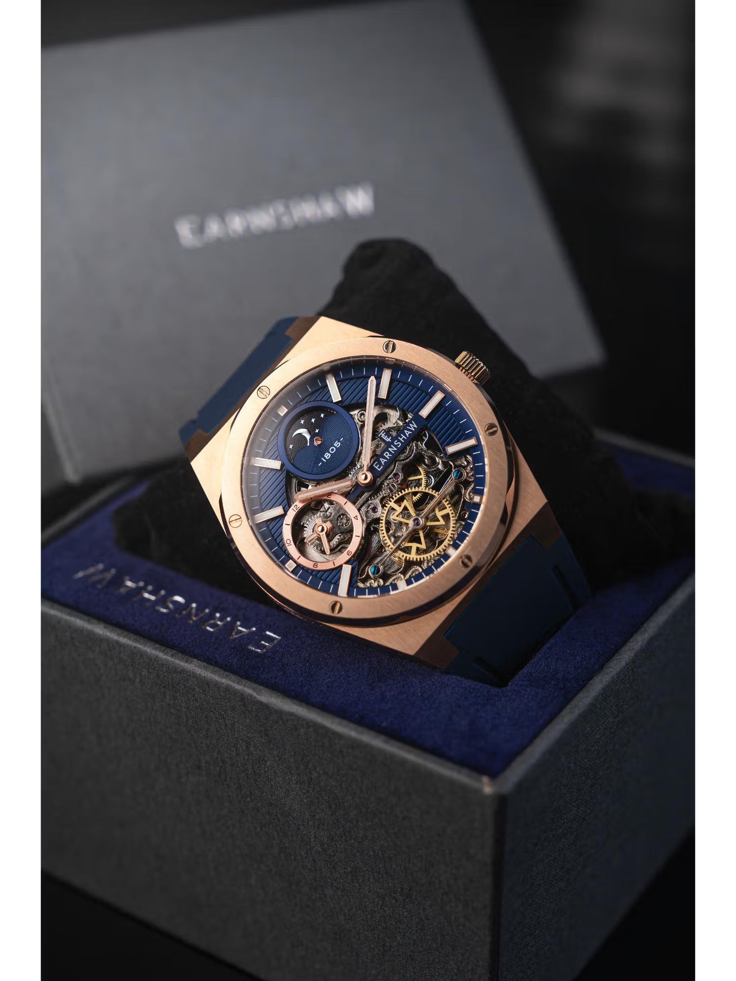EARNSHAW Drake Dual Time Automatic Analog Watch For Men ES-8291-05 - KRISHNA WATCH COMPANY