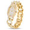 Swarovski Dextera chain watch Swiss Made, Crystal bracelet, Gold tone - 5668854