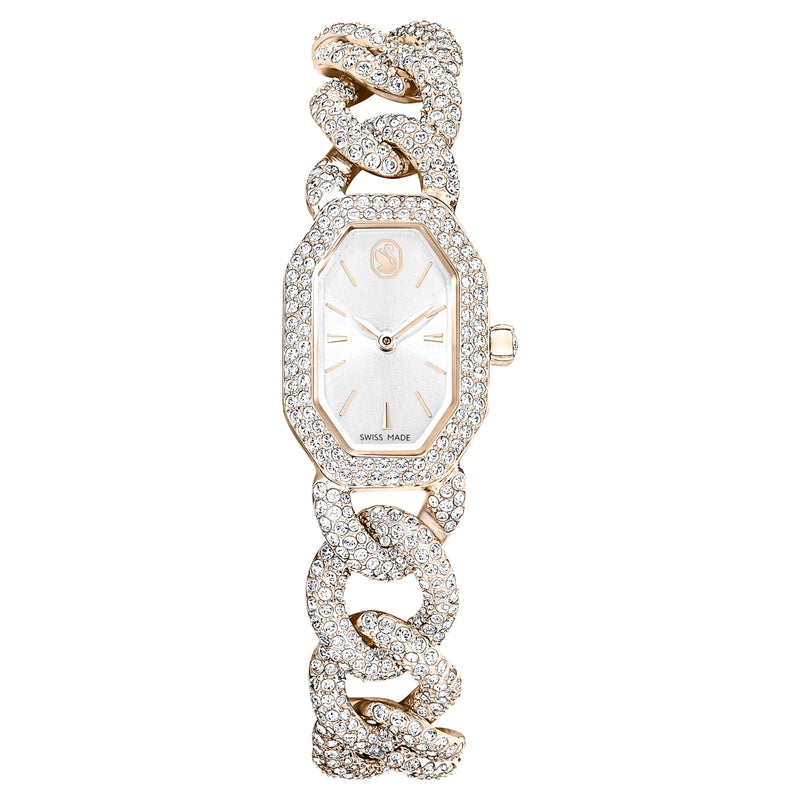 Swarovski Dextera chain watch Swiss Made, Crystal bracelet, White - 5711710
