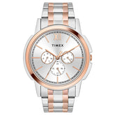Timex Male Silver Round Chronograph Stainless Steel Watch TW000U322