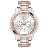 Timex Male Silver Round Chronograph Stainless Steel Watch TW000U322
