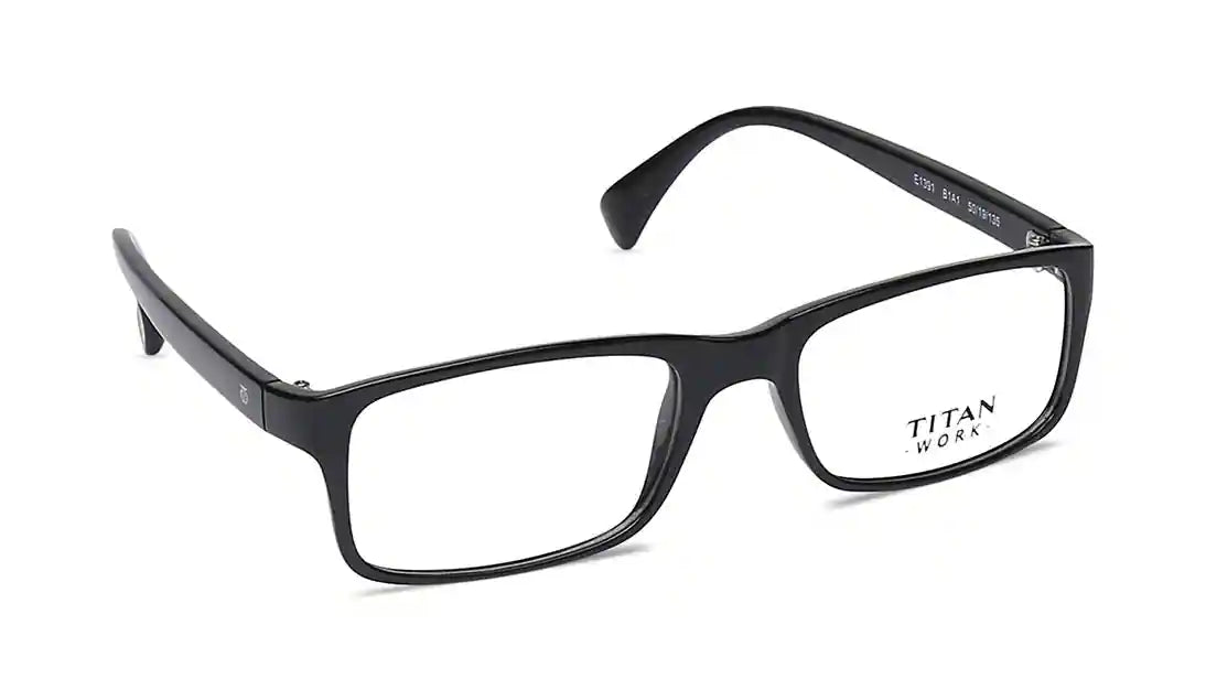 TITAN Black Rectangle Rimmed Eyeglasses E1391B1A1 - KRISHNA WATCH COMPANY