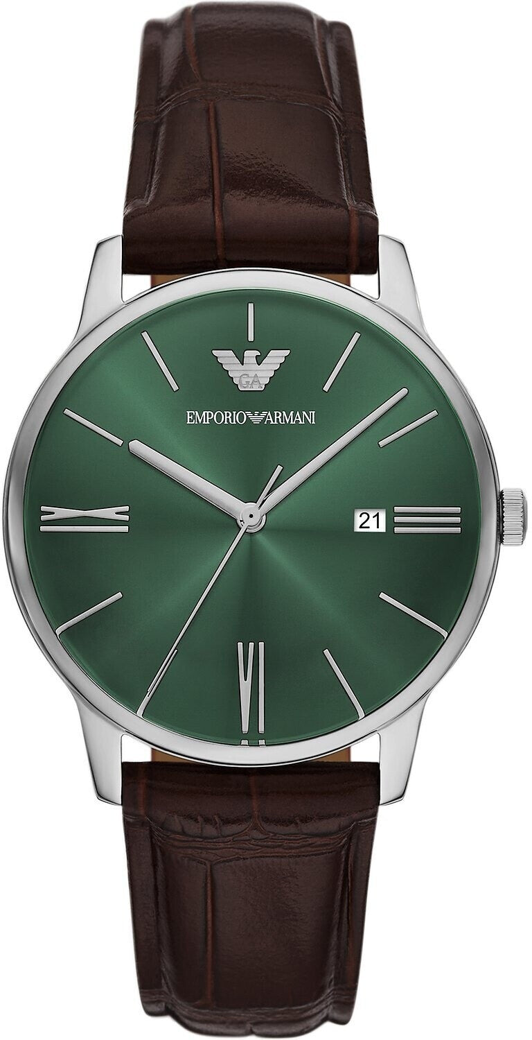 Emporio Armani Brown Quartz Leather Watch AR11672 - KRISHNA WATCH COMPANY