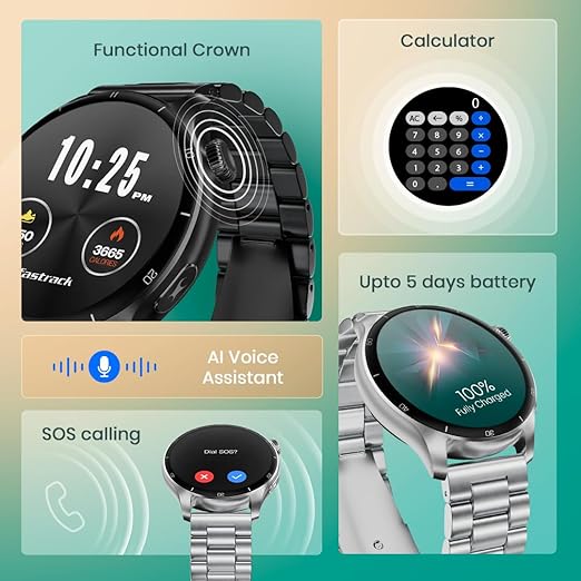 Fastrack Dezire FX1 Pro with 3.6 CM AMOLED Display - 38142NM01 - KRISHNA WATCH COMPANY