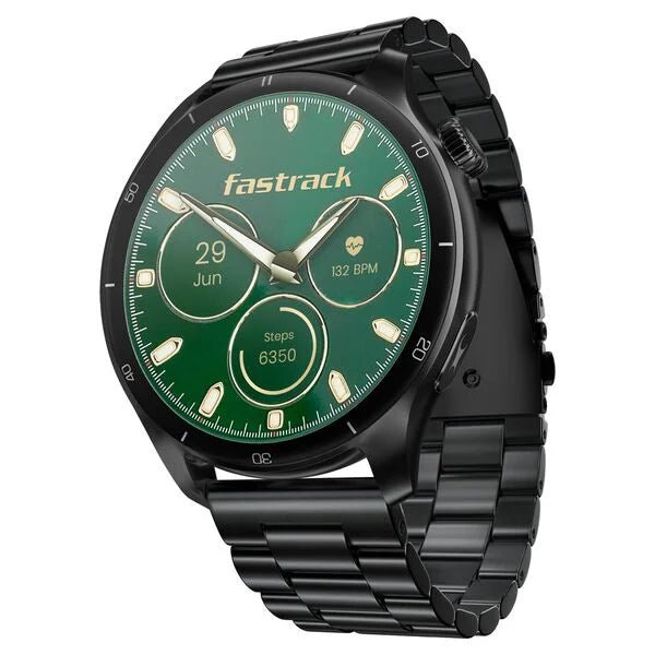 Fastrack Dezire FX1 Pro with 3.6 CM AMOLED Display with Functional Crown,SingleSync BT Calling,AOD,AI Voice Assistant 38142nm01