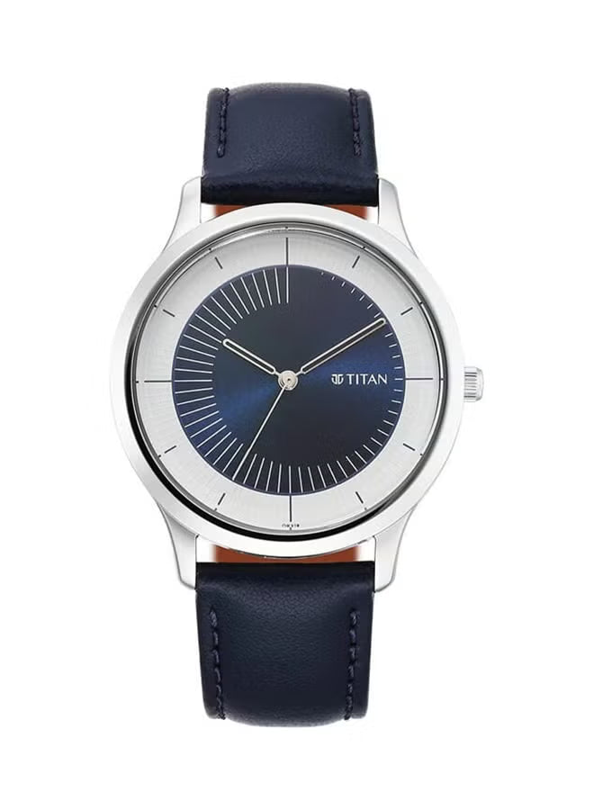 Titan Yin & Yang Blue Dial Analog Leather Strap Watch For Men 1825Sl04