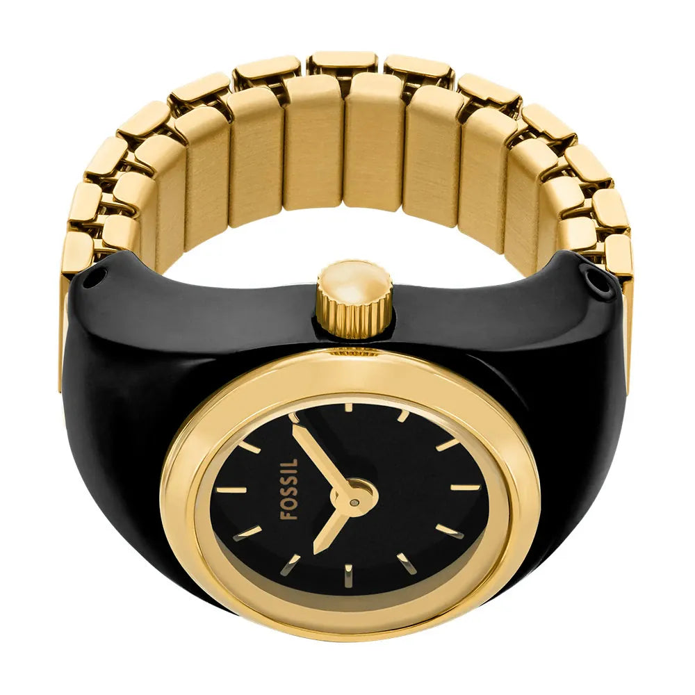 Fossil Watch Ring Two-Hand Gold-Tone Stainless Steel - ES5413 - KRISHNA WATCH COMPANY