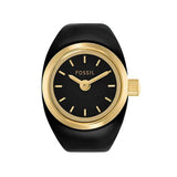 Fossil Watch Ring Two-Hand Gold-Tone Stainless Steel - ES5413