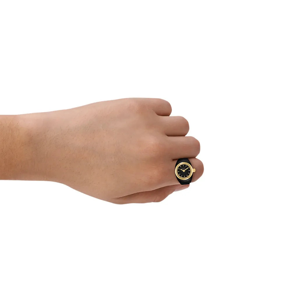 Fossil Watch Ring Two-Hand Gold-Tone Stainless Steel - ES5413 - KRISHNA WATCH COMPANY