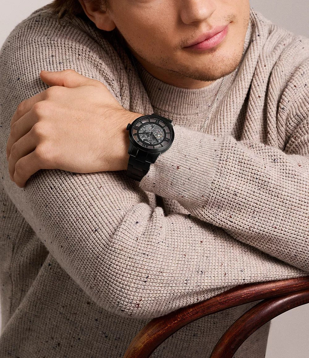 Fossil Townsman Automatic Black Stainless Steel Watch ME3269