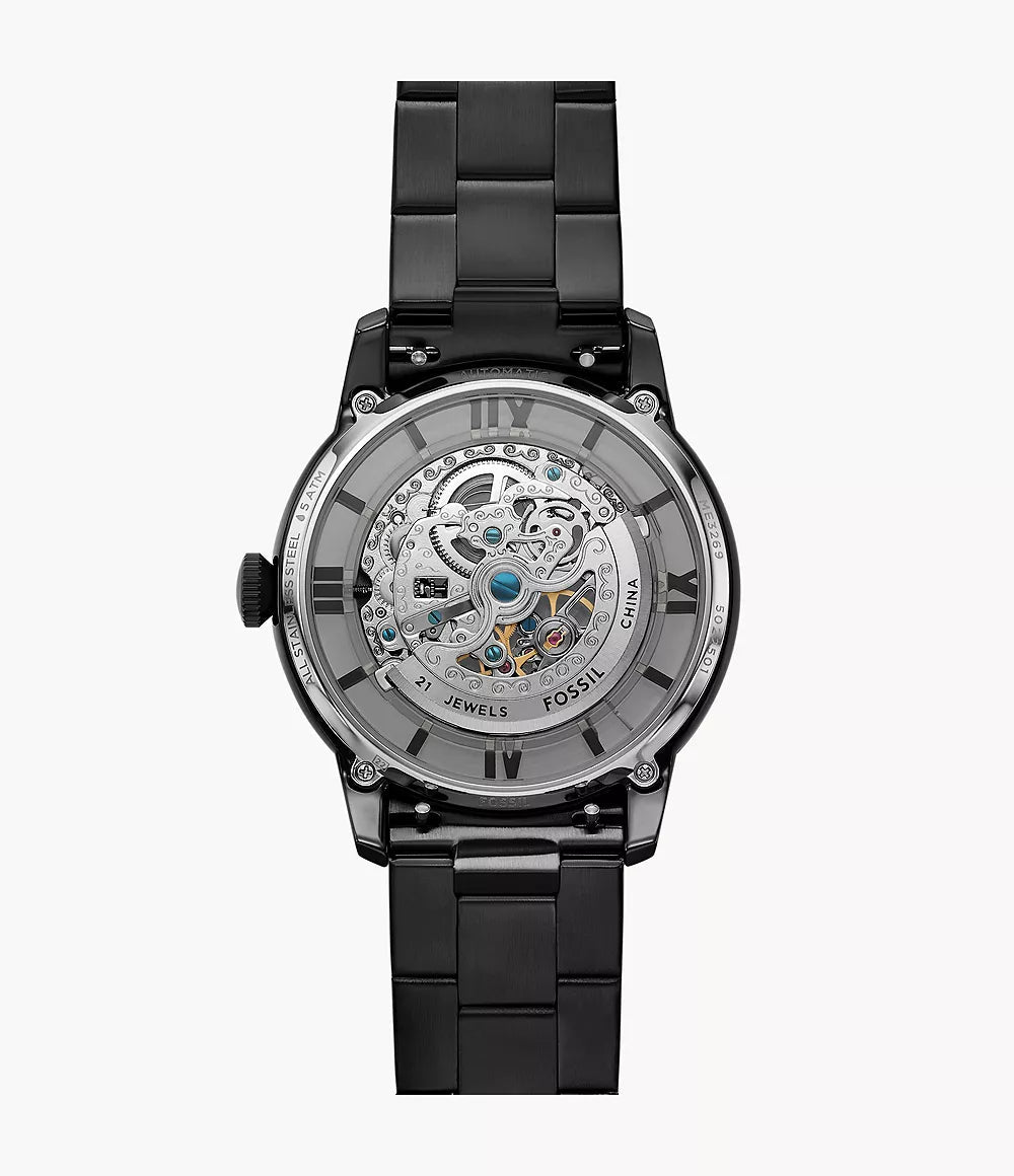 Fossil Townsman Automatic Black Stainless Steel Watch ME3269
