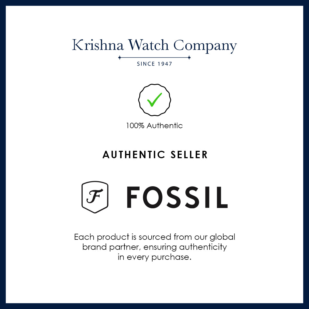 Fossil Sullivan Multifunction Navy Leather Watch - BQ2449 - KRISHNA WATCH COMPANY