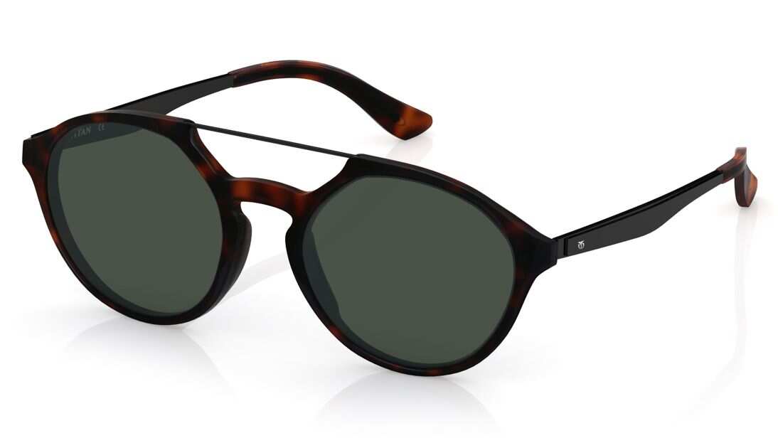 TITAN Black Round Men Sunglasses GC299BK1P - KRISHNA WATCH COMPANY